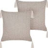 Dekokissen Geometrisches Muster Taupe 42 X 42 Cm 2Er Set Hakone