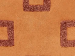 Dekokissen Geometrisches Muster Samtstoff Orange 45 X 45 Cm 2Er Set Bahia