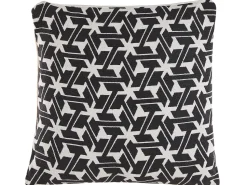 Dekokissen Geometrisches Muster Schwarz / Creme 45 X 45 Cm 2Er Set Andirin