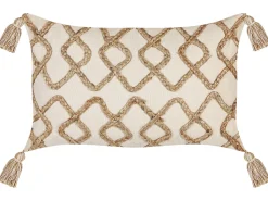 Dekokissen Geometrisches Muster Baumwolle Beige 30 X 50 Cm Incana