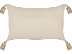 Dekokissen Geometrisches Muster Baumwolle Beige 30 X 50 Cm Incana