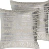 Dekokissen Geometrisches Muster Baumwolle Silber 50 X 50 Cm 2Er Set Oujda