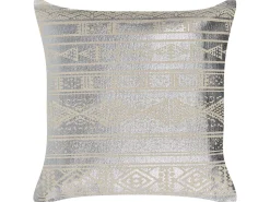 Dekokissen Geometrisches Muster Baumwolle Silber 50 X 50 Cm 2Er Set Oujda