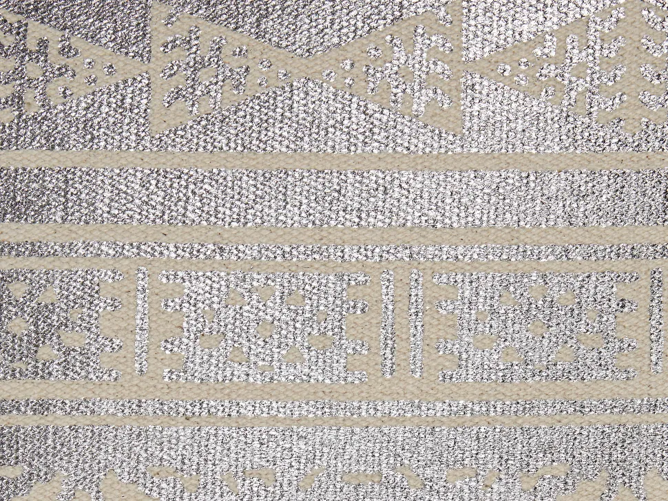 Dekokissen Geometrisches Muster Baumwolle Silber 50 X 50 Cm 2Er Set Oujda