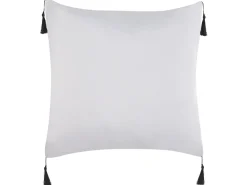 Dekokissen Geometrisches Muster Mit Fransen Weis / Schwarz 45 X 45 Cm 2Er Set Liriope