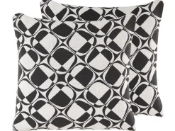 Dekokissen Geometrisches Muster Schwarz / Weis 45 X 45 Cm 2Er Set Koture