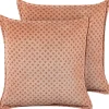 Dekokissen Geometrisches Muster Samtstoff Rosa 45 X 45 Cm 2Er Set Rhodocoma
