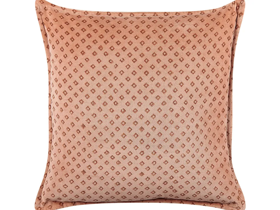 Dekokissen Geometrisches Muster Samtstoff Rosa 45 X 45 Cm 2Er Set Rhodocoma