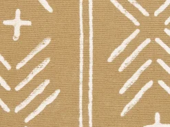 Dekokissen Geometrisches Muster Baumwolle Sandbeige / Weis 45 X 45 Cm 2Er Set Banyan