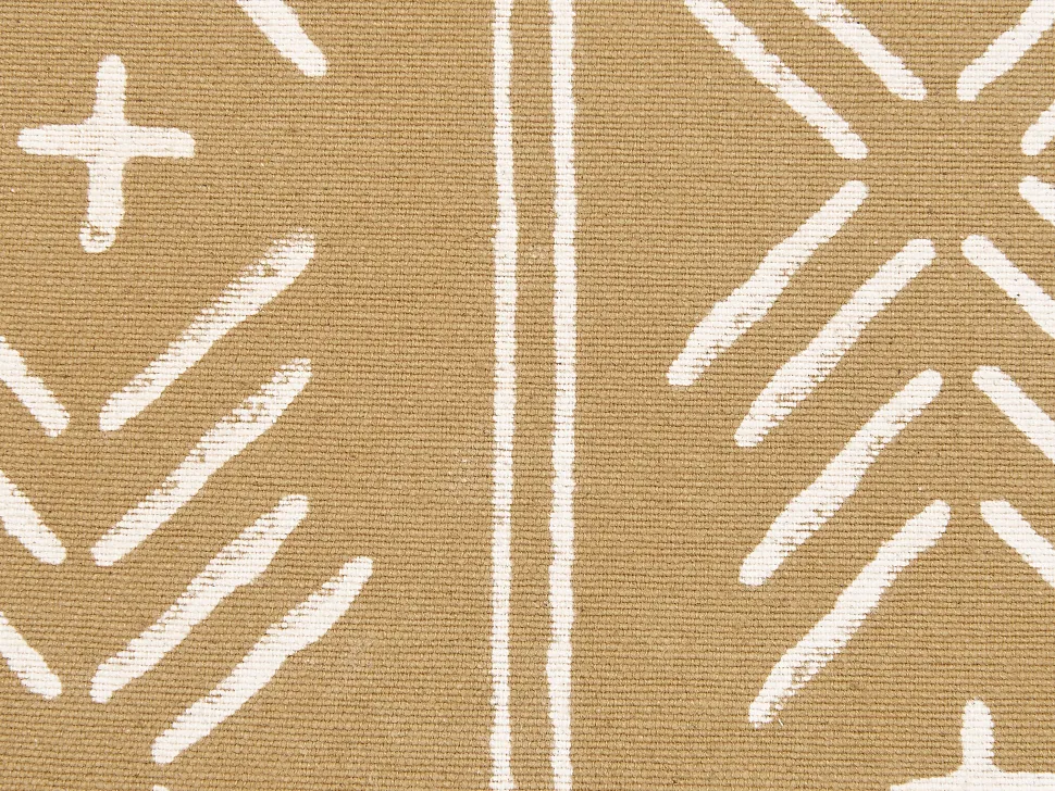 Dekokissen Geometrisches Muster Baumwolle Sandbeige / Weis 45 X 45 Cm 2Er Set Banyan