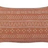 Dekokissen Geometrisches Muster Baumwolle Orange 35 X 55 Cm Orlaya