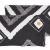 Dekokissen Geometrisches Muster Baumwolle Schwarz Getuftet 30 X 50 Cm 2Er Set Viburnum