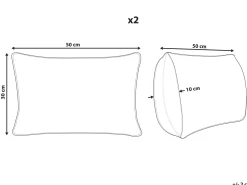 Dekokissen Geometrisches Muster Mehrfarbig 30 X 50 Cm 2Er Set Nasturtium