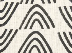 Dekokissen Geometrisches Muster Baumwolle Cremeweis / Schwarz Mit Quasten 45 X 45 Cm 2Er Set Mays