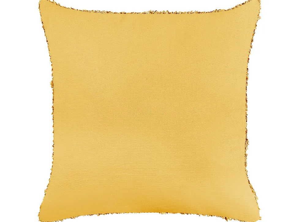 Dekokissen Geometrisches Muster Baumwolle Gelb Getuftet 45 X 45 Cm Rhoeo