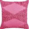 Dekokissen Geometrisches Muster Baumwolle Rosa Getuftet 45 X 45 Cm Rhoeo