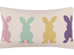 Dekokissen Kaninchenmotiv Mehrfarbig 30 X 50 Cm 2Er Set Clusia