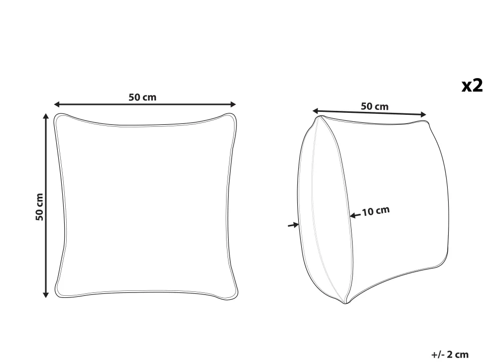 Dekokissen Katzenmotiv Mehrfarbig Bestickt 50 X 50 Cm 2Er Set Phusro
