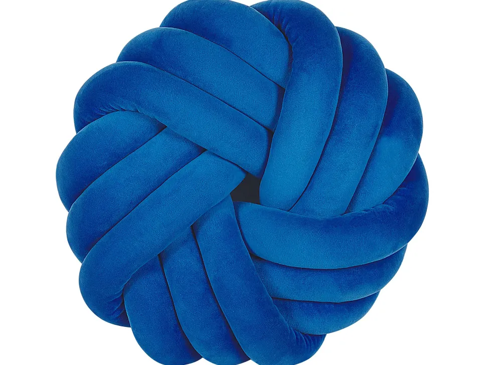 Dekokissen Knoten Flechtmuster Blau 30 X 30 Cm Akola
