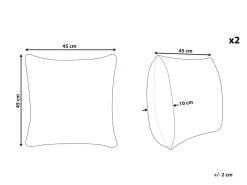 Dekokissen Kuhfell-Design Grau 45 X 45 Cm 2Er Set Nellad