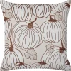 Dekokissen Kurbis-Motiv Samtstoff Beige / Braun 45 X 45 Cm Gourd
