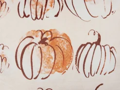 Dekokissen Kurbis-Motiv Samtstoff Beige 45 X 45 Cm 2Er Set Cucurbita