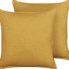 Dekokissen Leinen Gelb 45 X 45 Cm 2Er Set Sagina
