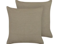 Dekokissen Leinen Taupe 45 X 45 Cm 2Er Set Sagina