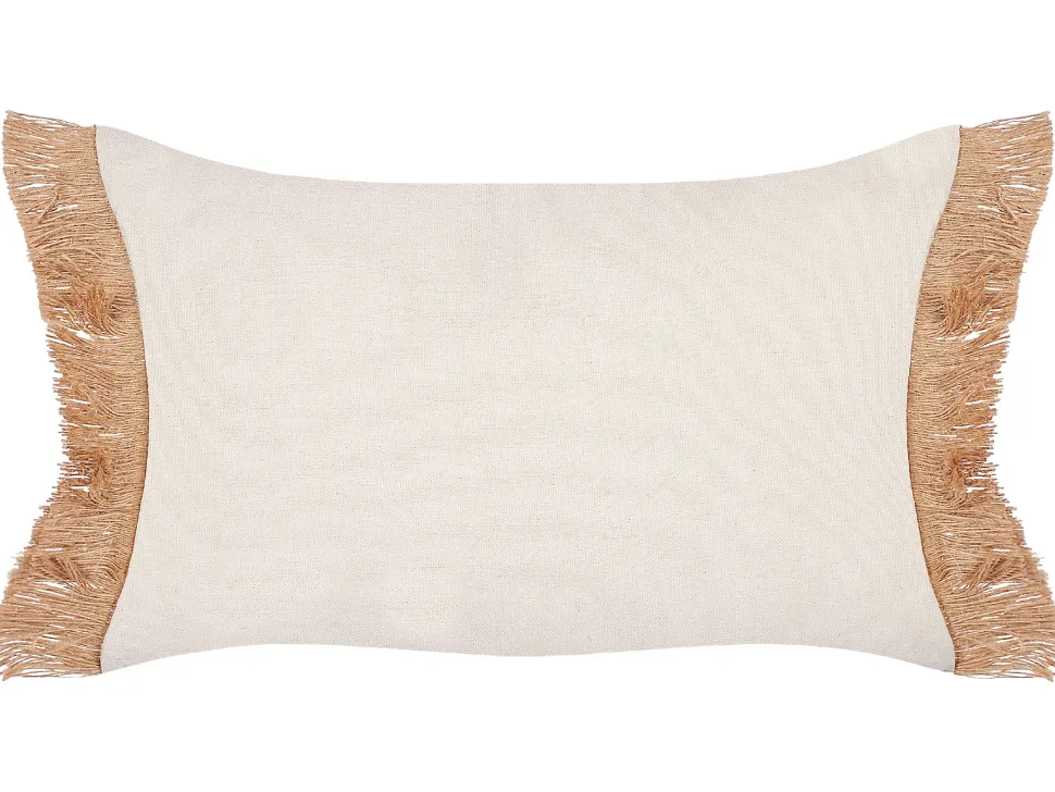 Dekokissen Mit Fransen Beige 30 X 50 Cm 2Er Set Boath