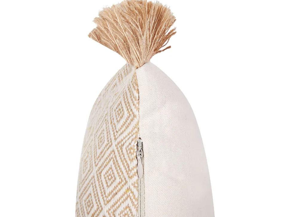 Dekokissen Mit Fransen Beige 30 X 50 Cm 2Er Set Boath