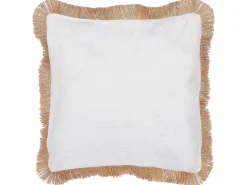 Dekokissen Mit Fransen Beige / Weis 45 X 45 Cm 2Er Set Agrimony
