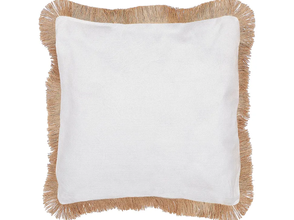 Dekokissen Mit Fransen Beige / Weis 45 X 45 Cm 2Er Set Agrimony