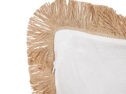 Dekokissen Mit Fransen Beige / Weis 45 X 45 Cm 2Er Set Agrimony