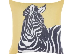 Dekokissen Mit Zebra Muster Gelb 45 X 45 Cm 2Er Set Manketti