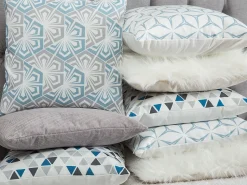 Dekokissen Muster Hellblau-Grau 45 X 45 Cm 2Er Set Primrose