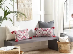 Dekokissen Orientalisches Muster Baumwolle Rot/Weis 30 X 50 Cm Anthemis