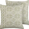 Dekokissen Orientalisches Muster Baumwolle Hellgrun / Weis 45 X 45 Cm 2Er Set Larics