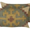 Dekokissen Orientalisches Muster Jute Mehrfarbig 30 X 50 Cm 2Er Set Saron