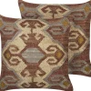 Dekokissen Orientalisches Muster Jute Mehrfarbig 45 X 45 Cm 2Er Set Urpad