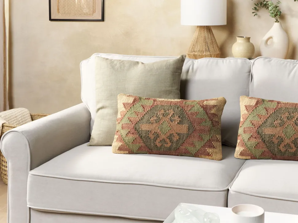 Dekokissen Orientalisches Muster Jute Mehrfarbig 30 X 50 Cm Cumbum