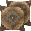 Dekokissen Orientalisches Muster Jute Mehrfarbig 45 X 45 Cm 2Er Set Maguri