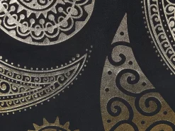 Dekokissen Paisleymotiv Samtstoff Gold / Schwarz 45 X 45 Cm 2Er Set Ursinia