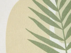 Dekokissen Palmenmotiv Grun / Beige 45 X 45 Cm 2Er Set Microsorum