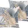 Dekokissen Palmenmotiv Mehrfarbig 45 X 45 Cm 2Er Set Tagetes