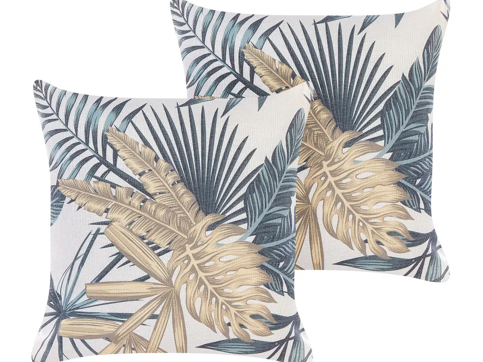 Dekokissen Palmenmotiv Mehrfarbig 45 X 45 Cm 2Er Set Tagetes