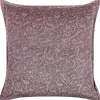 Dekokissen Pflanzenmuster Samtstoff Rosa 45 X 45 Cm Kalmia
