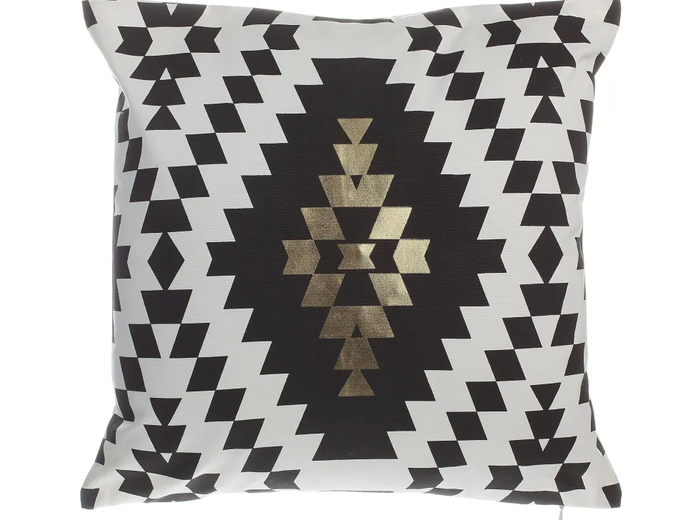Dekokissen Rautenmuster Baumwolle Schwarz/Gold 45 X 45 Cm 2Er Set Coleus