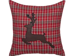Dekokissen Rentier-Motiv Kariert Rot 45 X 45 Cm 2Er Set Comet