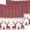 Dekokissen Rentier-Motiv Rot 45 X 45 Cm 2Er Set Robbie