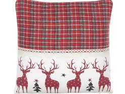 Dekokissen Rentier-Motiv Rot 45 X 45 Cm 2Er Set Robbie